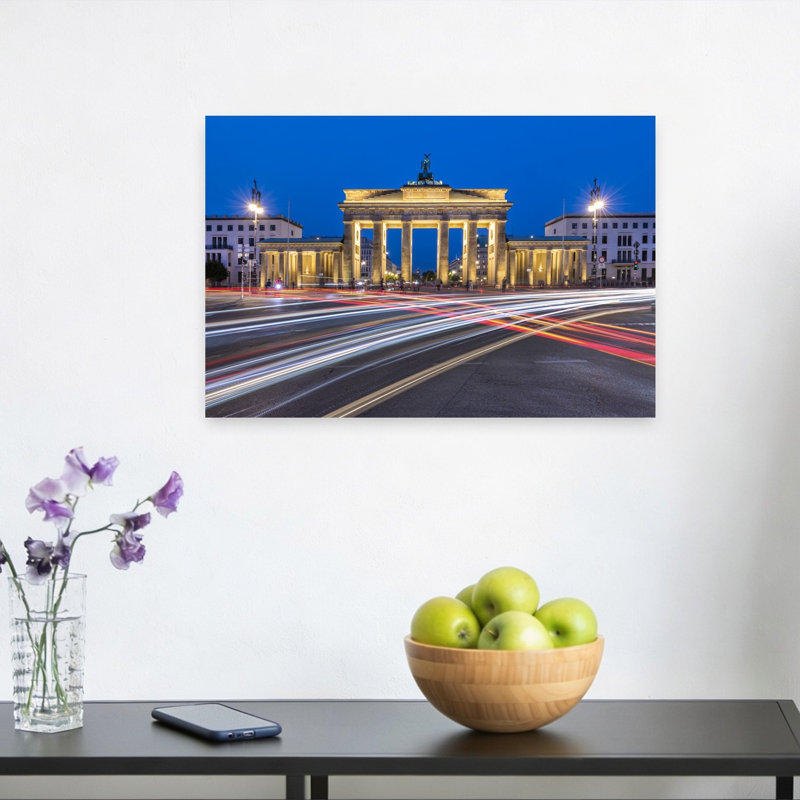 Porte de Brandebourg, impression d'art mural abstrait contemporain, H 12 po x l 18 po