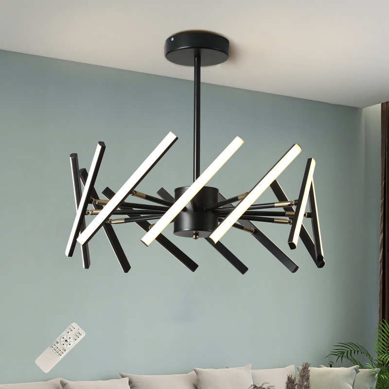 Lustre linéaire moderne à 12 lumières DEL Spoutnik