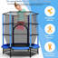 Rosaysela 17 Stories 30.5cm Round Backyard Trampoline with Safety Enclosure