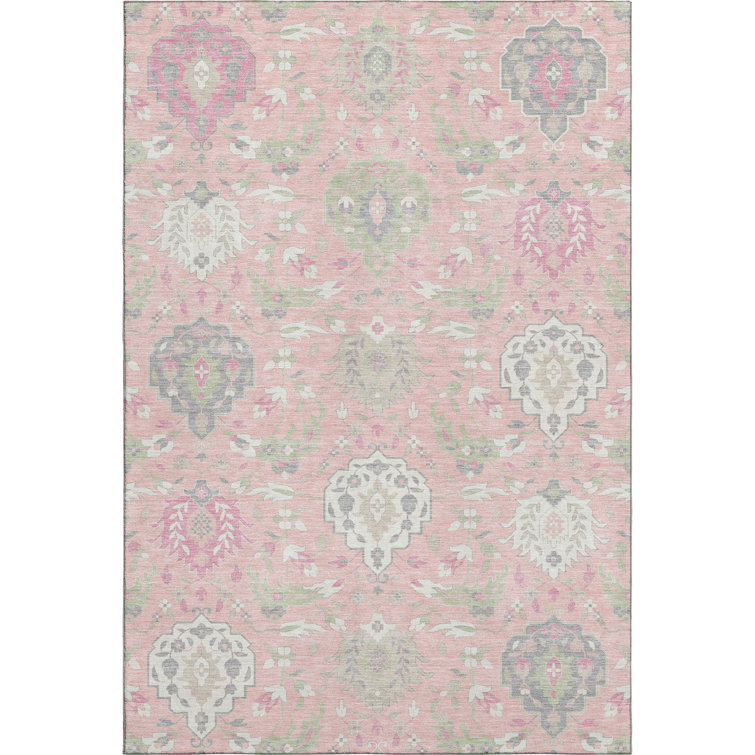 Premium Machine Washable Guada AMF1026 Damask Rug