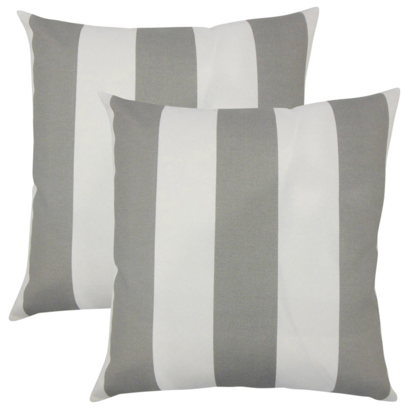 Coussin Striped, Gris