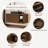 36" Single Floating Bathroom Vanity with Sink, Wall Mounted Vainty with Black Sintered Stone Vanity Top, Ceramic Basin, Open Shelves and Cabinet-1245772635-1265791133