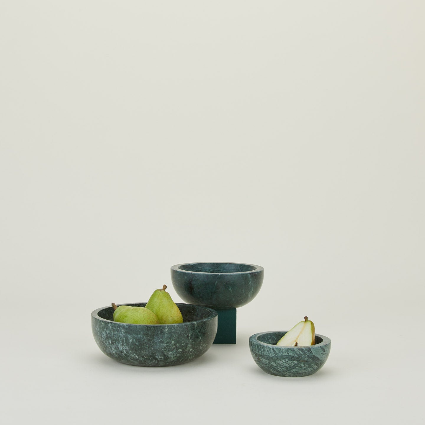 Simple Marble Decorative Bowl 1, 3" H x 8" W x 8" D, Green