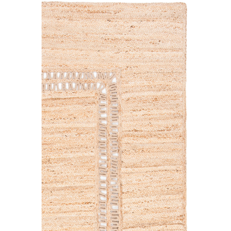Vance Natural Fiber Hand Woven Jute Solid Color Rug, Rectangle 8' x 10'