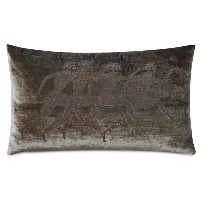 Housse et insert d'oreiller rectangulaire en velours Antiquity Athlètes
