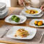 Julia Series, 36-Piece Ivory White Porcelain China Dinnerware Set, Service For 12 