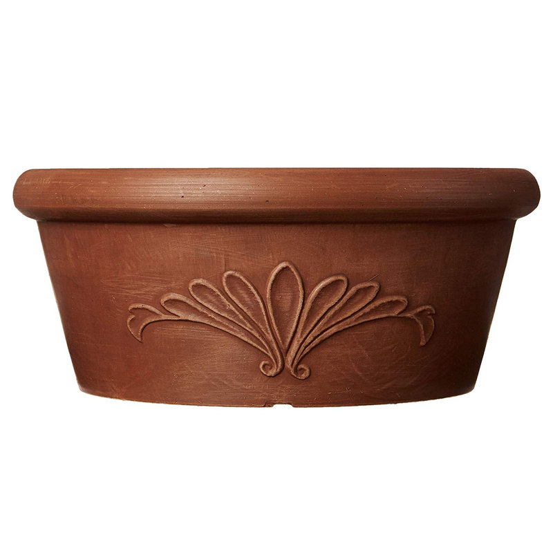 Pot à fleurs en plastique Myler, Terra Cotta, H 5 po x l 12 po x P 12 po