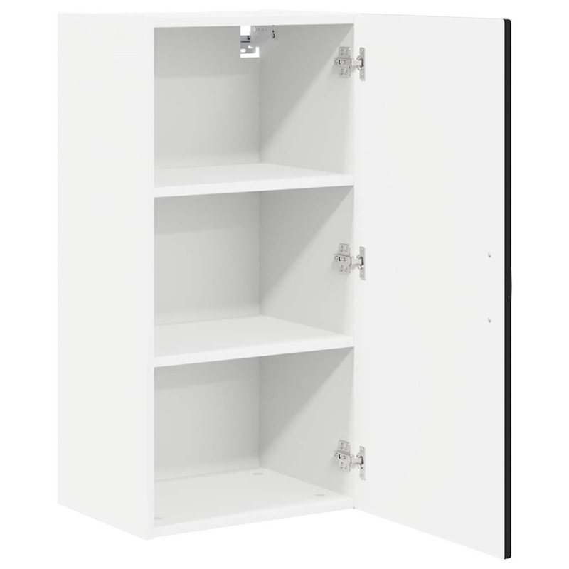 Vidaxl Kitchen Wall Cabinet Smoked Oak 50 X 31 X 80 Cm Engineered Wood, 80cm H x 40cm W x 31cm D, Black