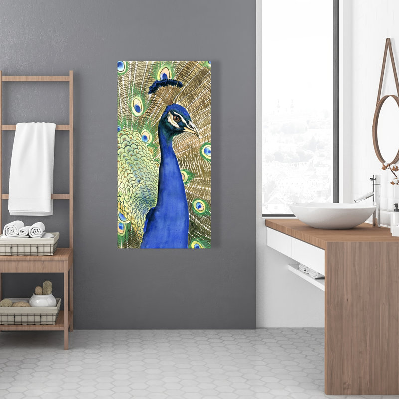 Toile verte de chambre à coucher paon - Élégante pièce de décoration intérieure