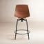 Clean Cut Swivel Stool with Metal Frame-69342296-69342294