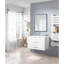 Lavabo de salle de bain en céramique blanche de 32 pouces, convient à un meuble-lavabo de 32 pouces, trou de robinet pré-percé, design minimaliste moderne, durable et facile à nettoyer