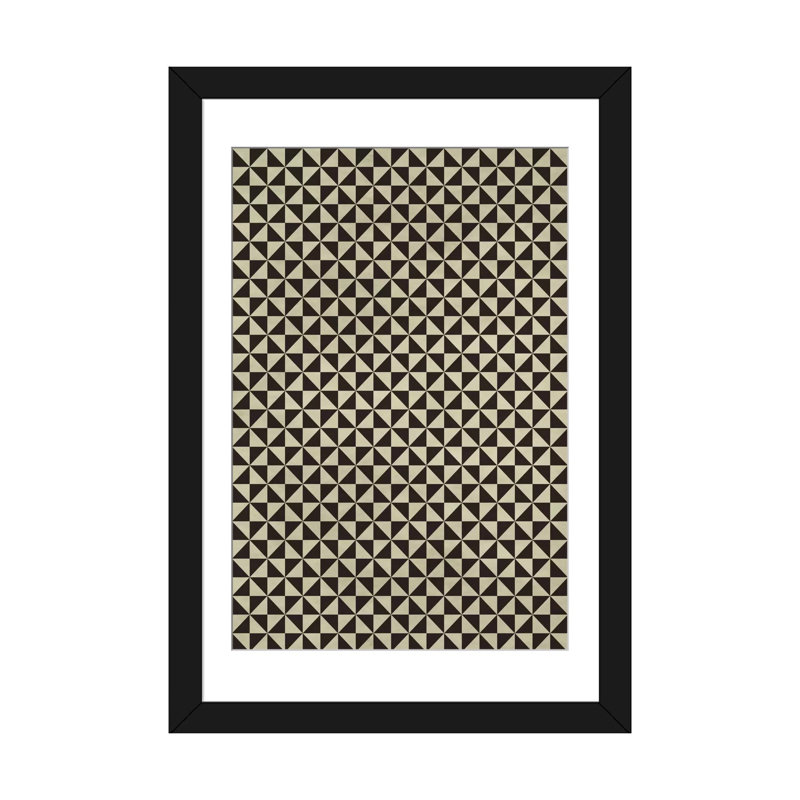 Albree Modern, impression sur toile, H 24 po x l 16 po x P 1 po, Papier avec cadre noir, Blanc