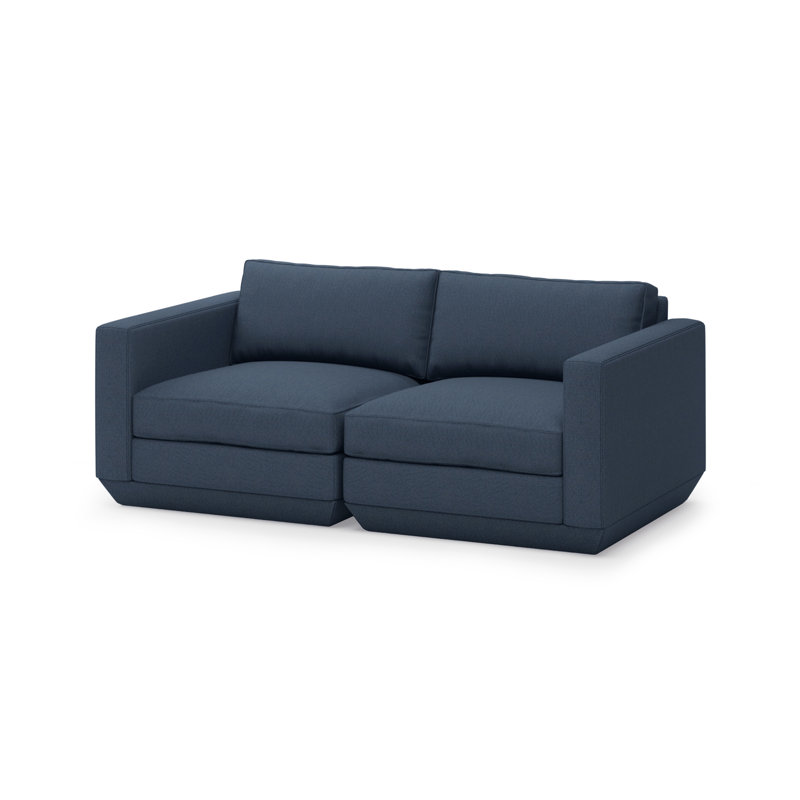 Canapé modulaire 2 pièces Podium, Bleu marine Hanson