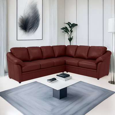 Canapé modulaire en cuir fleur Ramdev