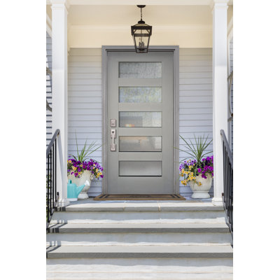 36x80 5 Lite Wide SDL Mahogany FiberCraft Front Door