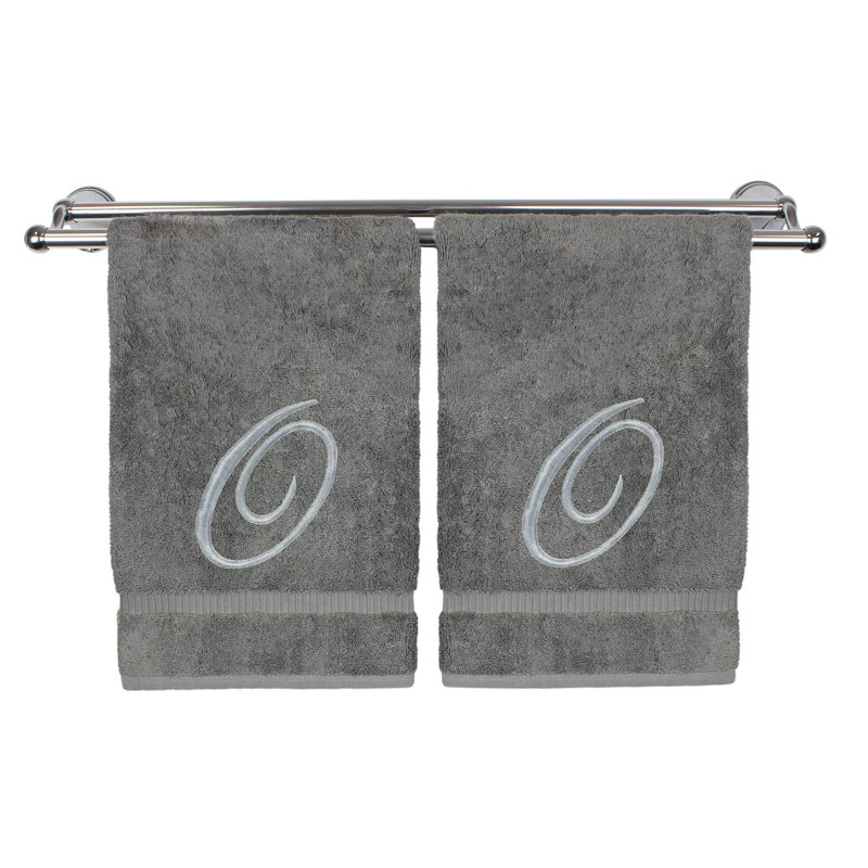 Super Plush Washcloth, Navy/Gold, O