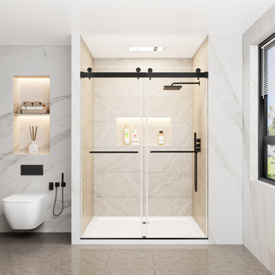 Frameless Double Sliding Shower Door