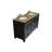 62'' Double Bathroom Vanity with Travertine Top-9282269