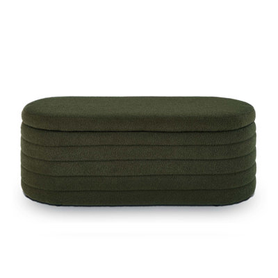 Modern Oval Storage Ottoman Bench