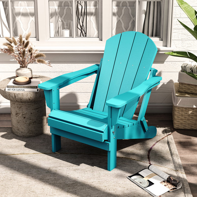 Chaise Adirondack pliante en plastique Hyginos, Tiffany
