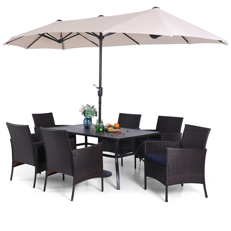 6 - Person Patio Dining Set with Rectangular Table