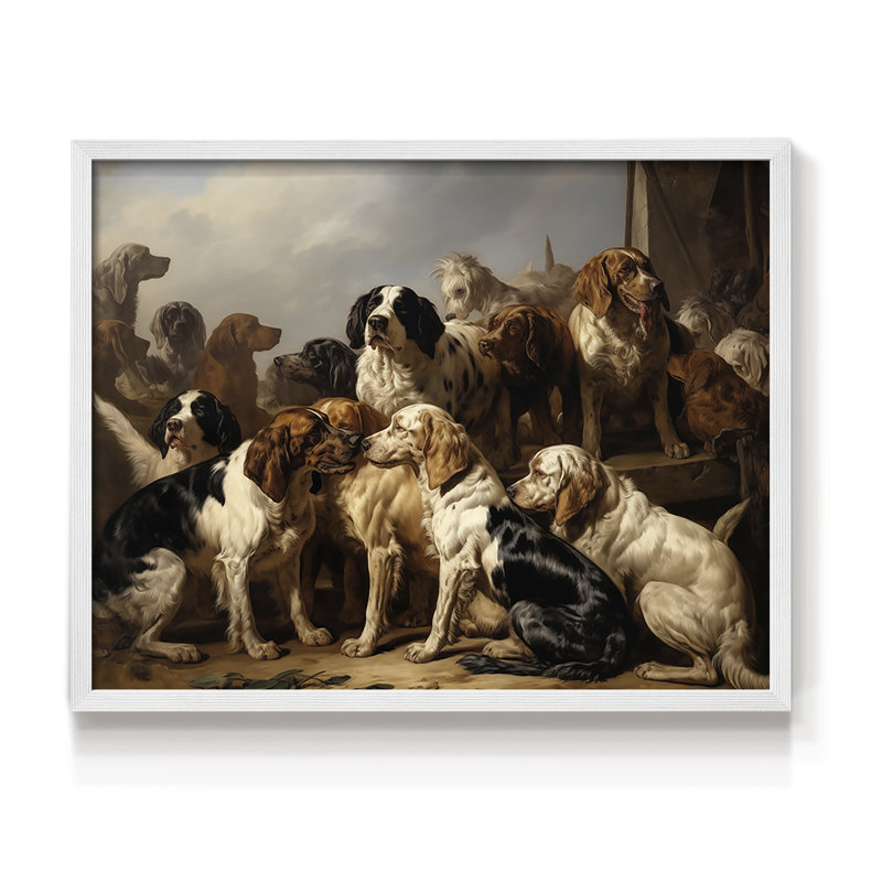 Faune - CI - Reproduction encadrée - Restickable, H 16 po x l 20 po, Blanc