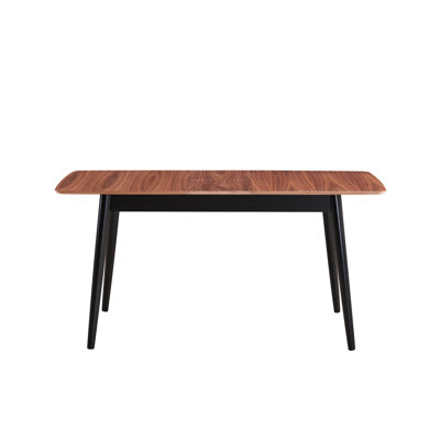 Modern Dining Table In Natural And Black - Accommodates Multiple People Rectangular + Complements Home Decor