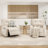 Modern Chenille Swivel Rocking Beige Recliner-591923571
