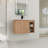 30 Inch Single Sink Wall Mounted Vanity , Oak Bathroom Vanity Set with 2 Doors and Ceramic Basin Sink
