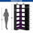 L-Shaped Corner Bookshelf With LED Light, 6 Tier Storage Display Rack-928669646