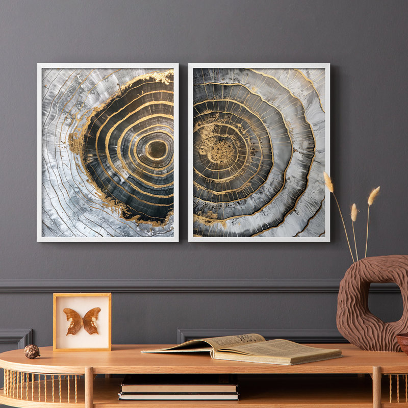 ABSTRACT Series CCLXII - Reproduction encadrée de qualité supérieure - prête à être accrochée - aucun clou requis - aucun clou requis