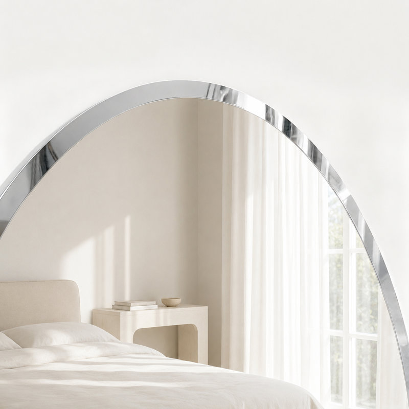 Miroir de salle de bain mural biseauté,  36 po x 24 po, Ovale