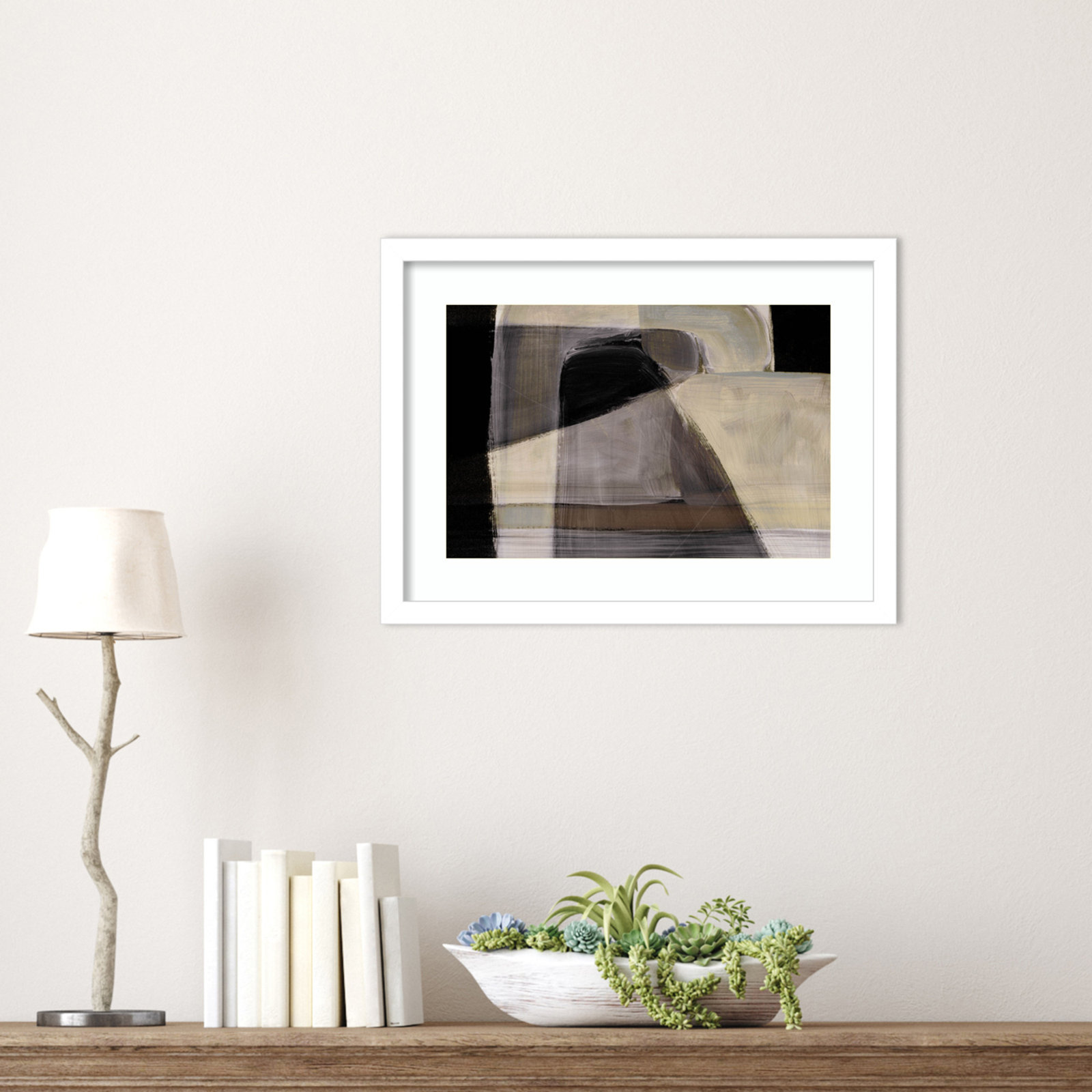 Moods by Dan Hobday Wood Framed Wall Art Print, White, 13" H x 17" W