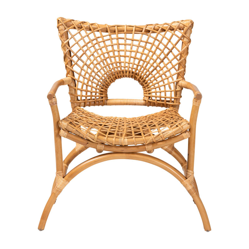 Fauteuil bohémien en rotin naturel