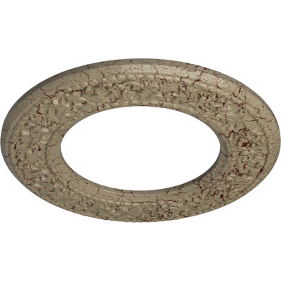 Endurathane Blackthorn Ceiling Medallion, 13 3/8"OD x 7 1/2"ID x 3/4"P (Fits Canopies up to 7 1/2"), Hand-Painted Gobi Desert Crackle Finish