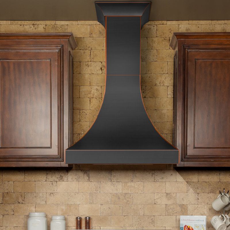 ZLINE 30" Designer Series Fingerprint Resistant Stainless Steel Ducted Wall Range Hood (8632S-30), Hand-Hammered Copper