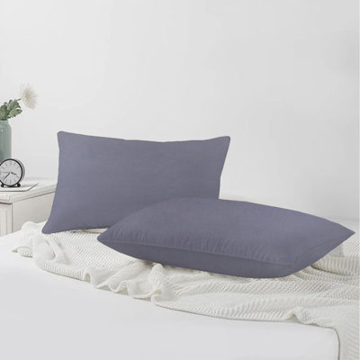 A1HC Set of 2 Soft Velvet Hypoallergenic Throw Pillow Covers with Hidden Zipper
