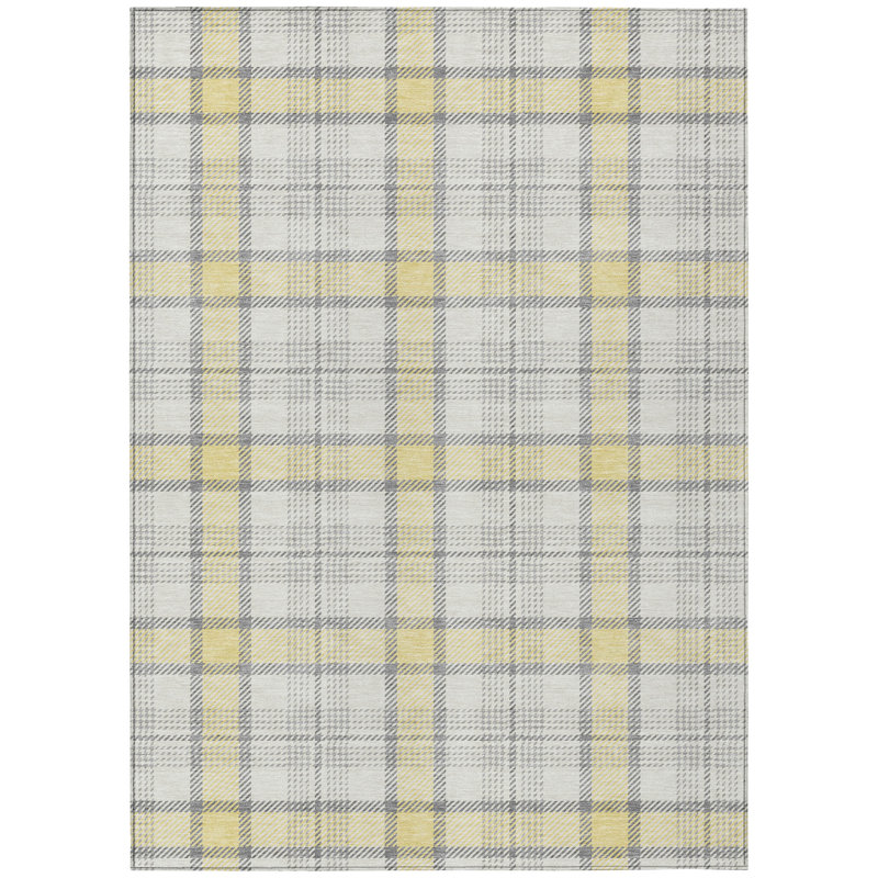 Zinara Gold Washable Indoor-Outdoor Rug - , 8' x 10'