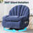 Wide Modern Style Accent Swivel And Rocker Recliner Chair-670688167-648765892