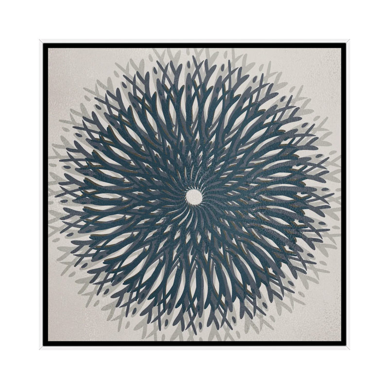 Spinner by Kimberly Allen - Painting on Canvas, White Framed, 45.72 cm H x 45.72 cm W