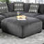 Canapé modulaire en chenille de 146,5 po de large avec repose-pieds Hetman-566698014