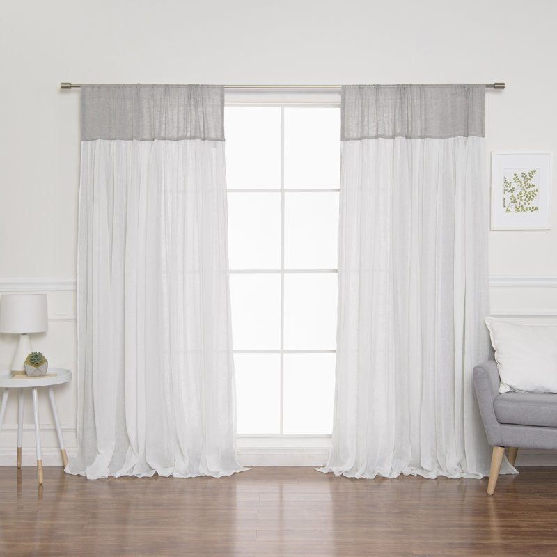 Vidalia Semi Sheer Curtain Pair, Gray
