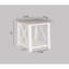 Table de salon contemporaine 3 tables basses rectangulaires et carrées en brun blanc moderne pour le décor