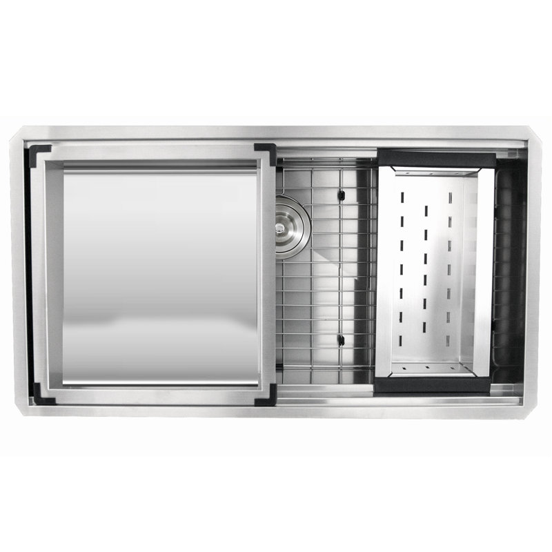 Pro Series 36" L x 20" W Undermount Kitchen Sink with Accessories
