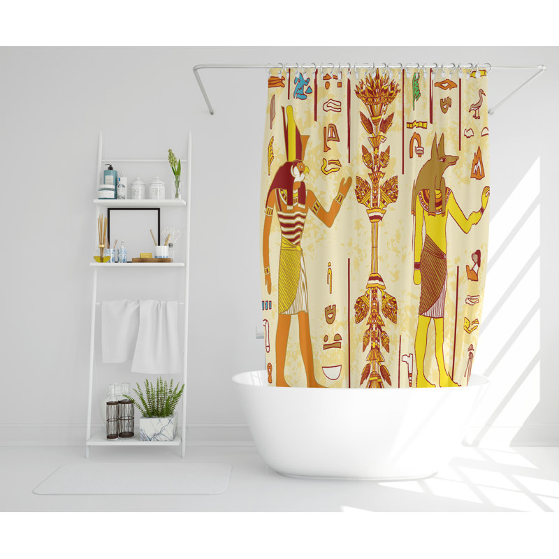 Roi Polyester Shower Curtain Set, 177cm H x 177cm W