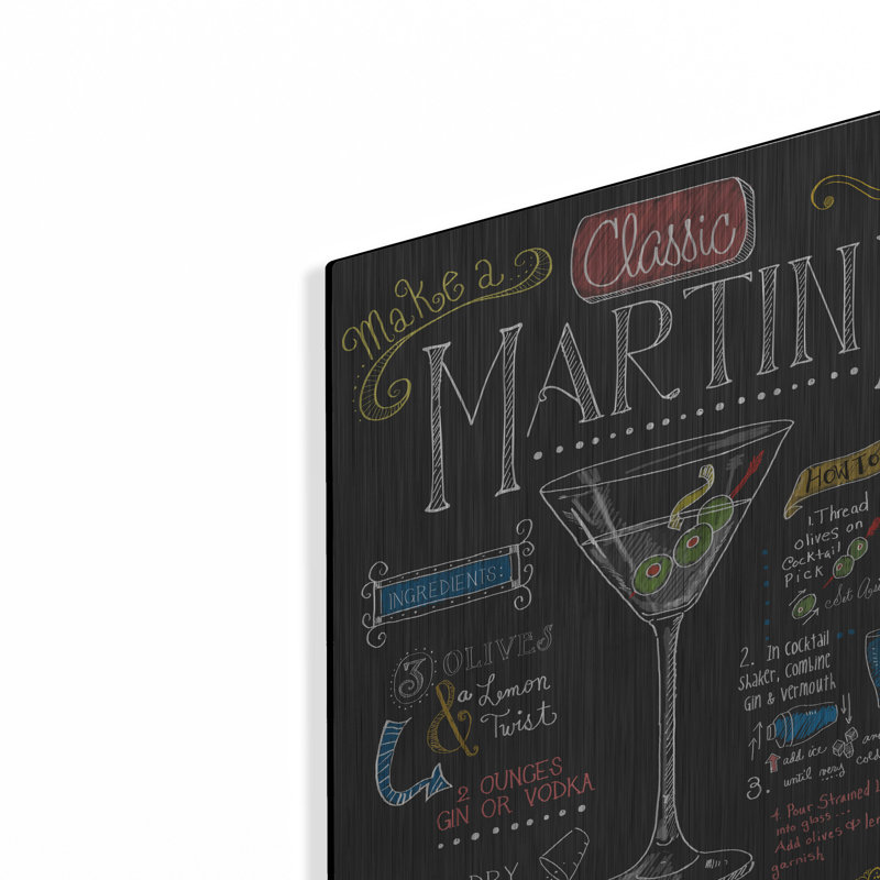  «Martini» par Fiona Stokes-Gilbert, art mural en métal, H 16 po x l 12 po