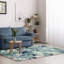 Tapis bleu touffeté à la main Walczak-421135538