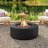 Outdoor Propane Fire Pit - 38.2" Round With Faux Stone Finish, Outside Fire Pit Table With 50000 BTU, Steel Burner, Lava Rocks, Waterproof Cover,Suitable For Patio,Backyard,Poolside-937950927