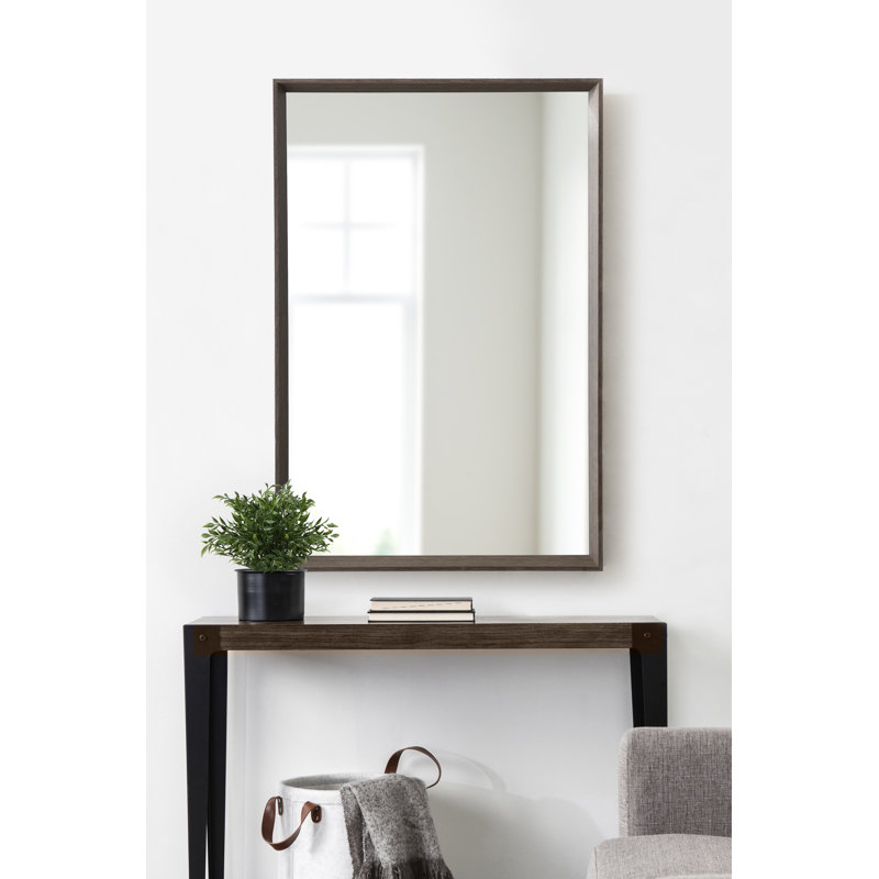 Miroir mural Farhee, 36 po x 24 po, Brun