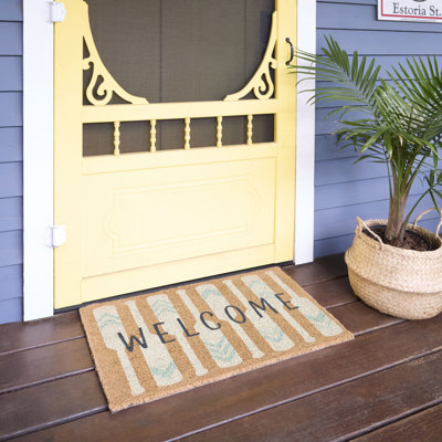 Welcome Lake White Greeting Doormat